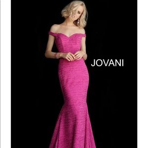 ISO Magenta Jovani Glitter 2019 Gown